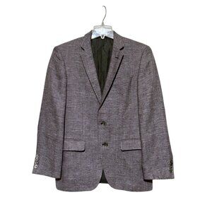 Hugo Boss Linen Wool Mens Blazer 40 Jacket Blazer Sport Coat Tweed Purple